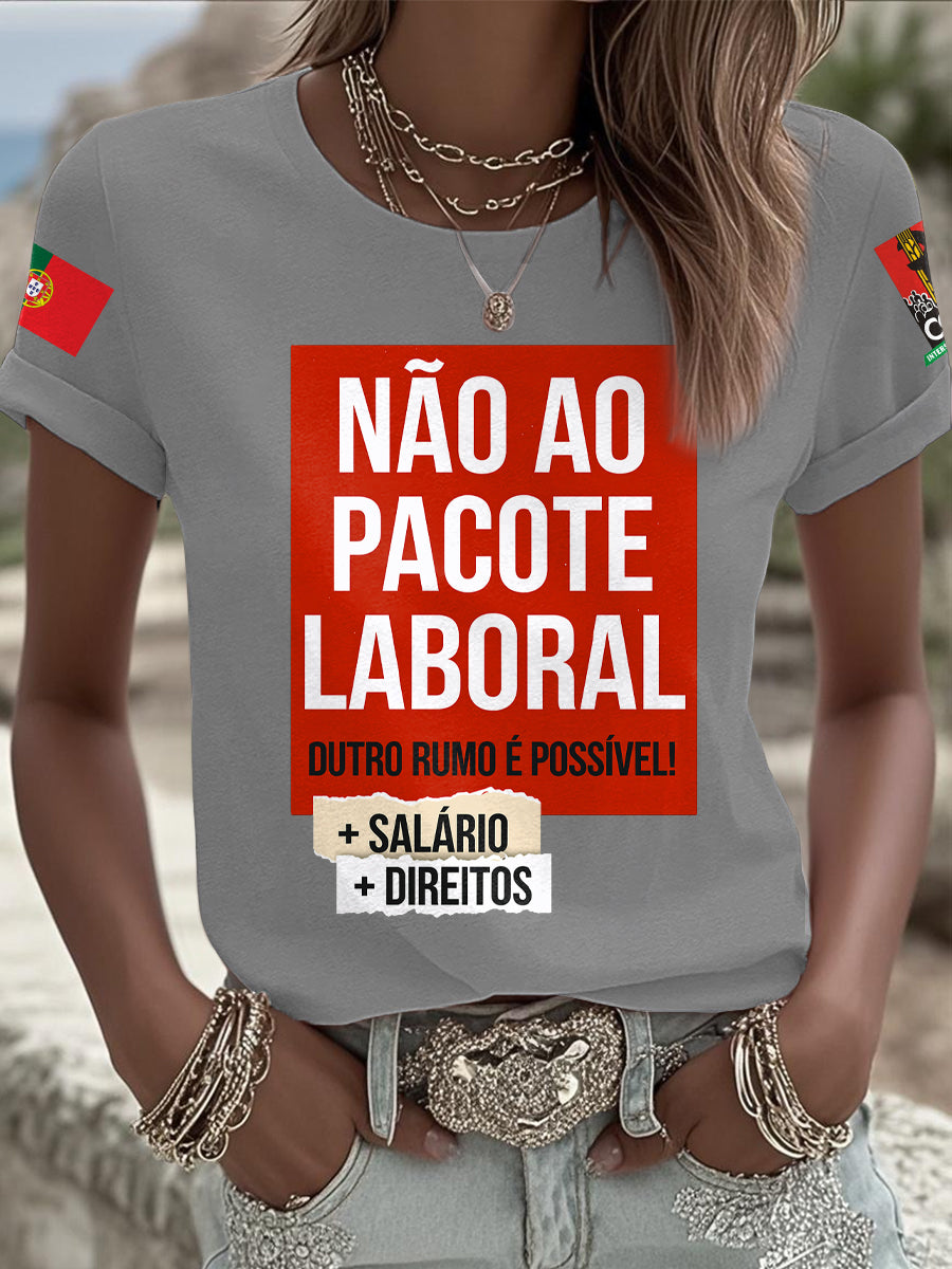 Camiseta Feminina Estampada de Portugal Resist
