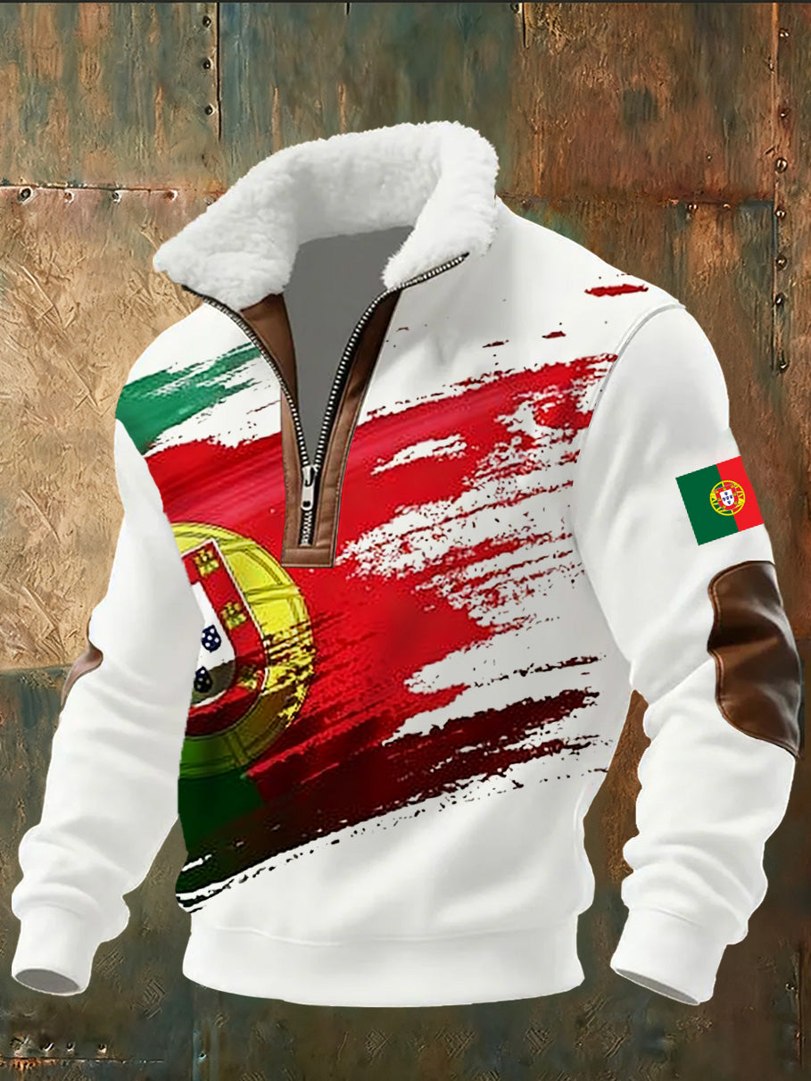 Moletom de gola português Print Stand masculino