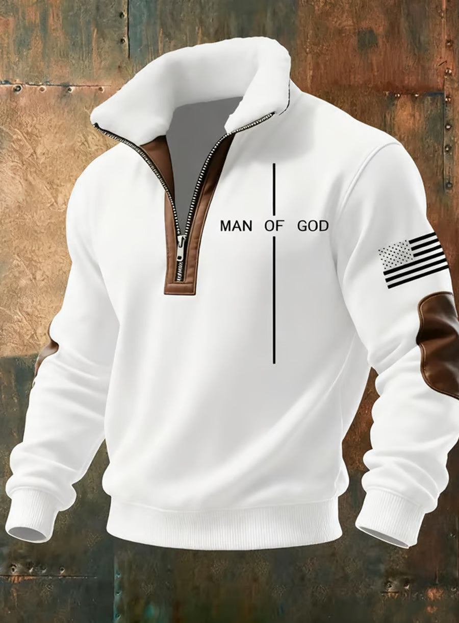Moletom Casual Art Faith Vintage masculino
