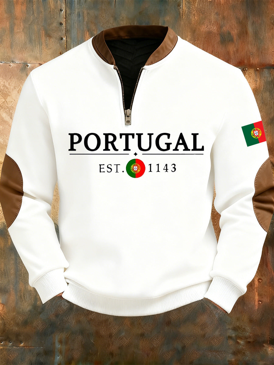 Moletom estampado português dos homens