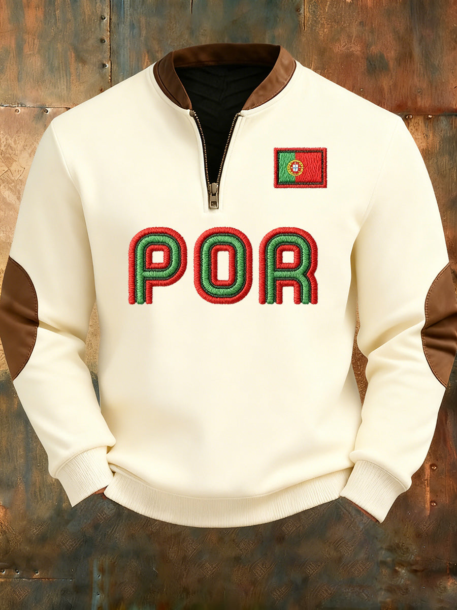 Moletom estampado português dos homens