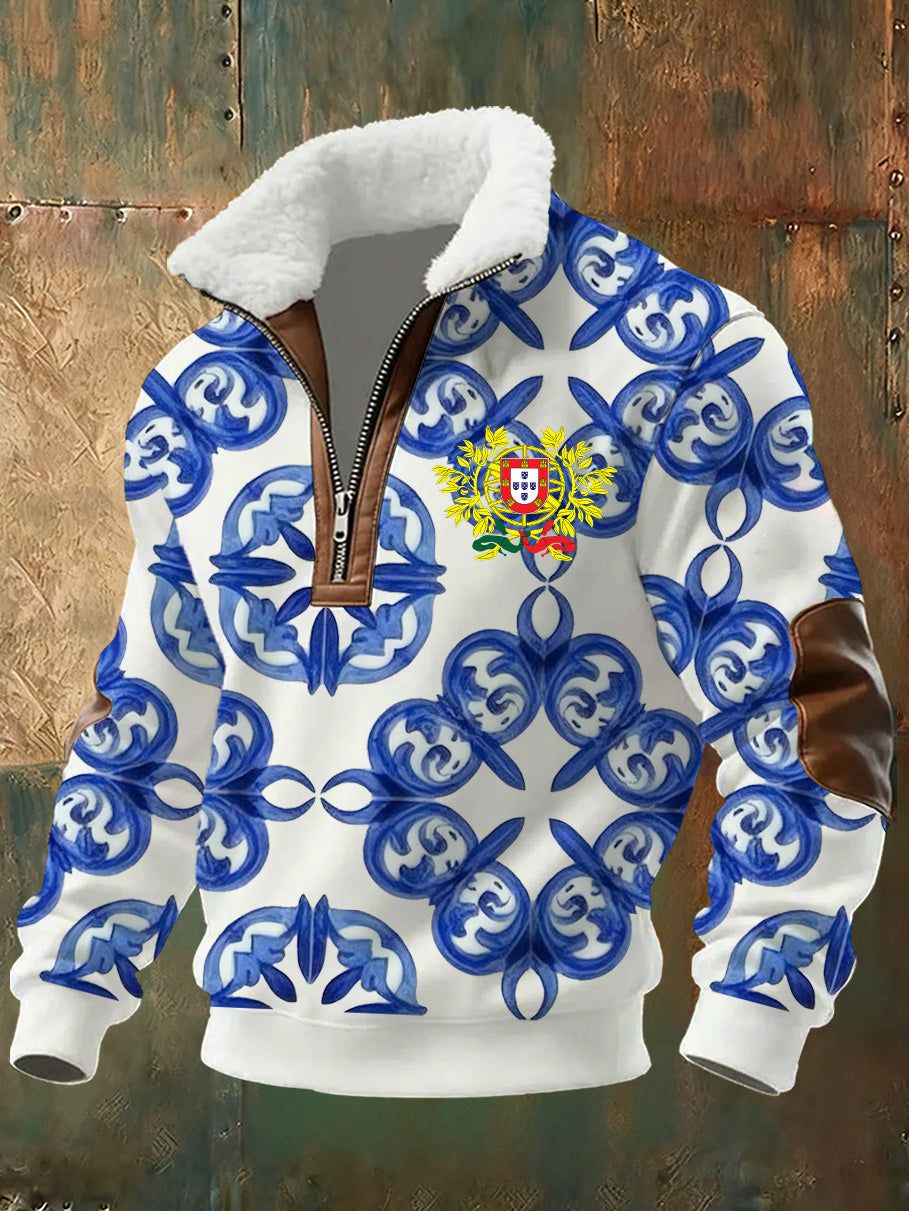 Moletom de gola português Print Stand masculino