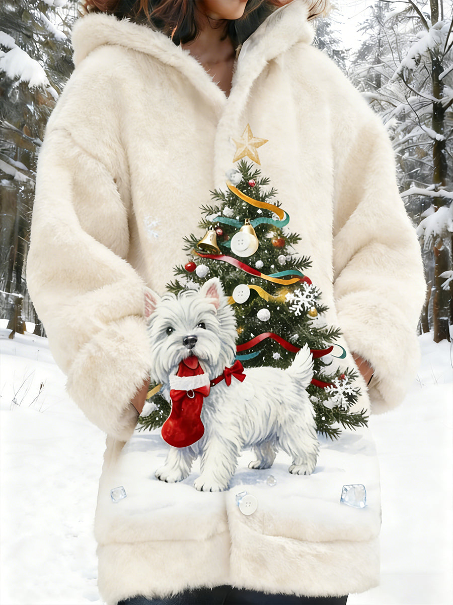 Arte animal retro impressão confortável jaqueta de flanela feminino