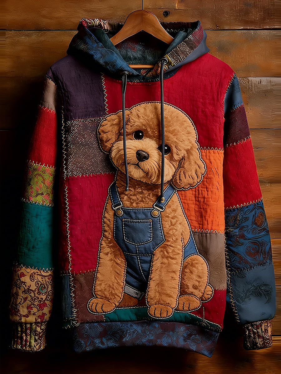 Unisex Retro Animal Art Imprimir Camisola Casual confortável