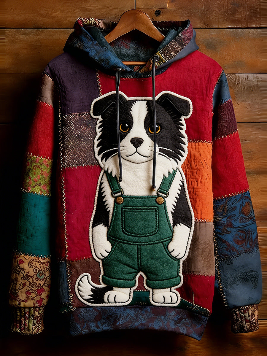 Unisex Retro Animal Art Imprimir Camisola Casual confortável