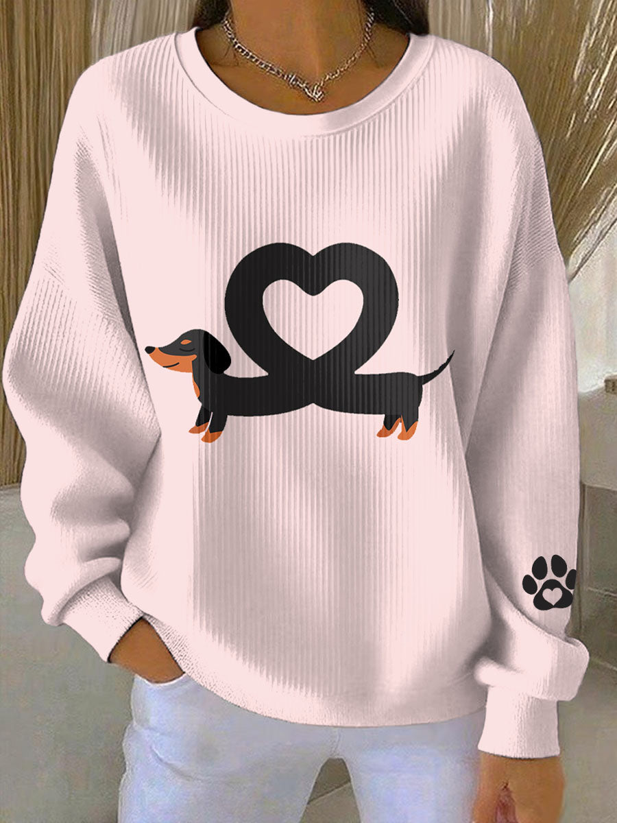 Dia dos Namorados das mulheres bonito Animal Print Casual moletom