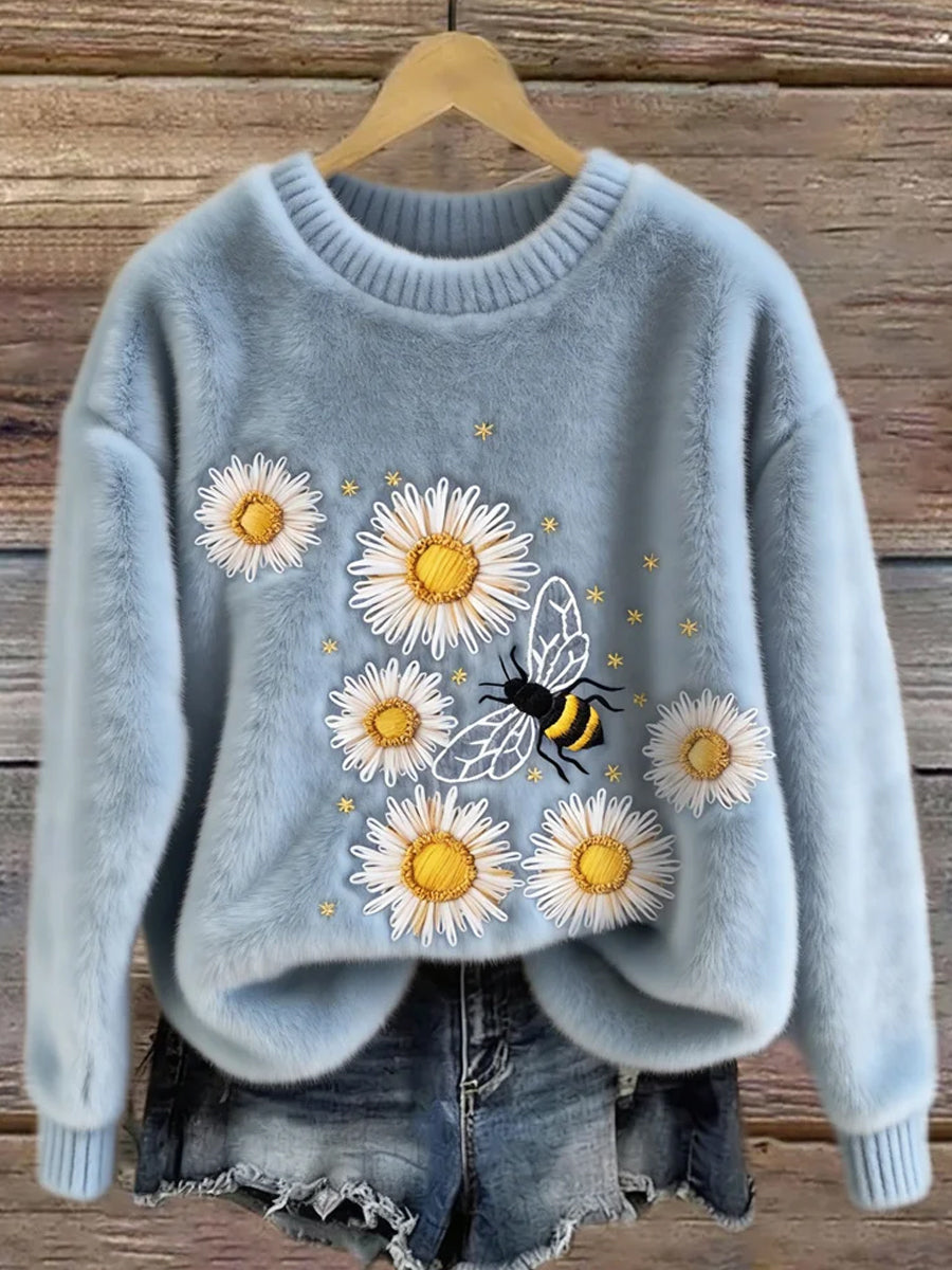 Arte animal retro impressão confortável top de flanela feminino