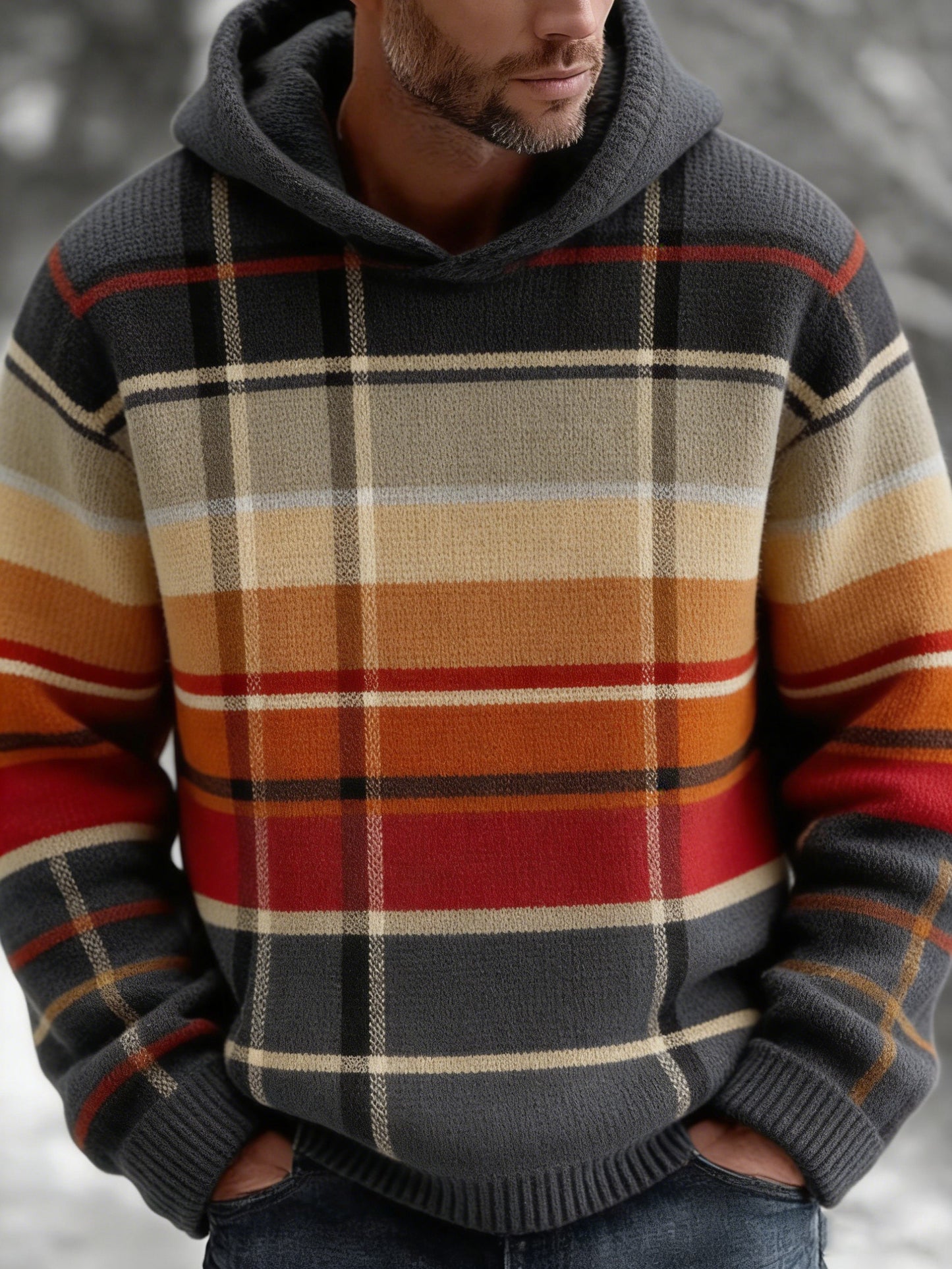 Hoodie de arte geométrica masculino