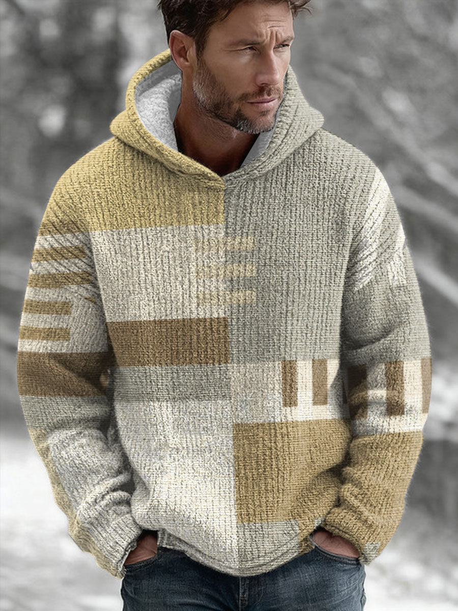 Hoodie de arte geométrica masculino