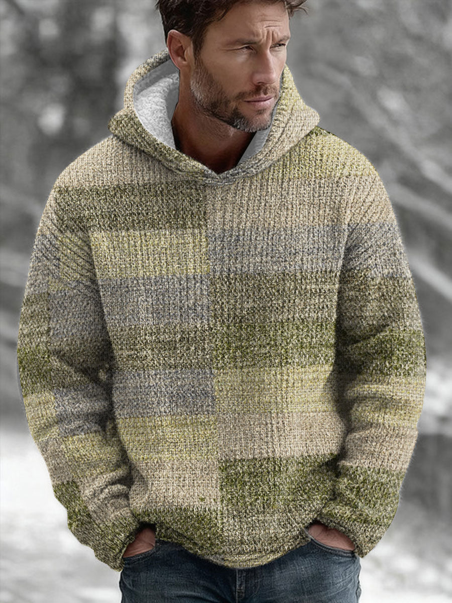 Hoodie de arte geométrica masculino