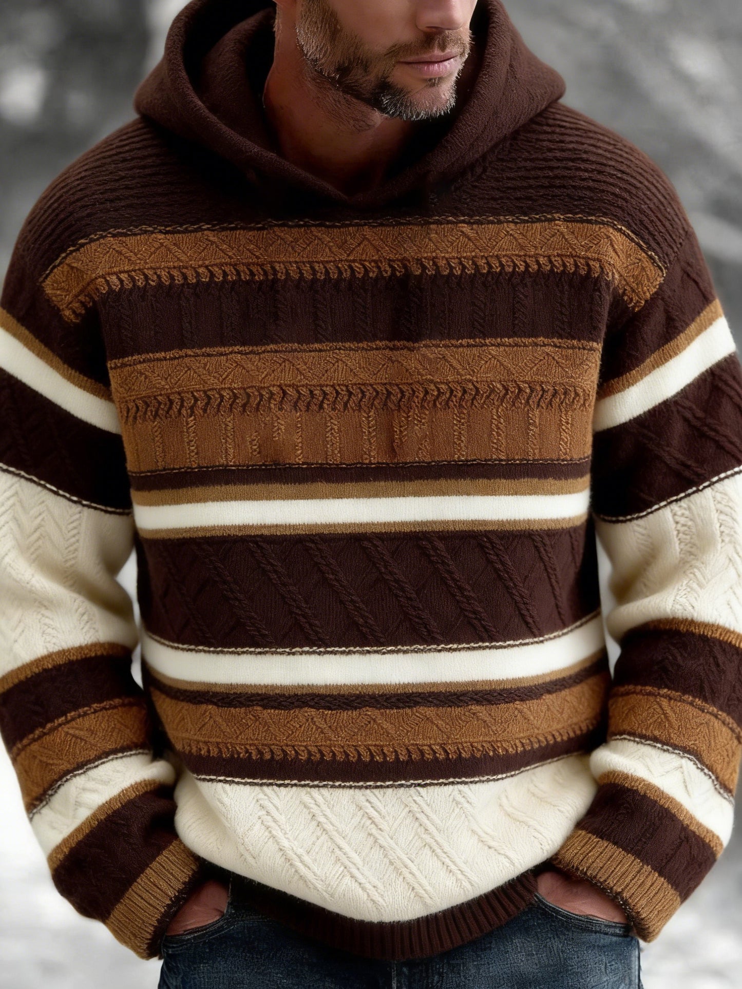 Hoodie de arte geométrica masculino