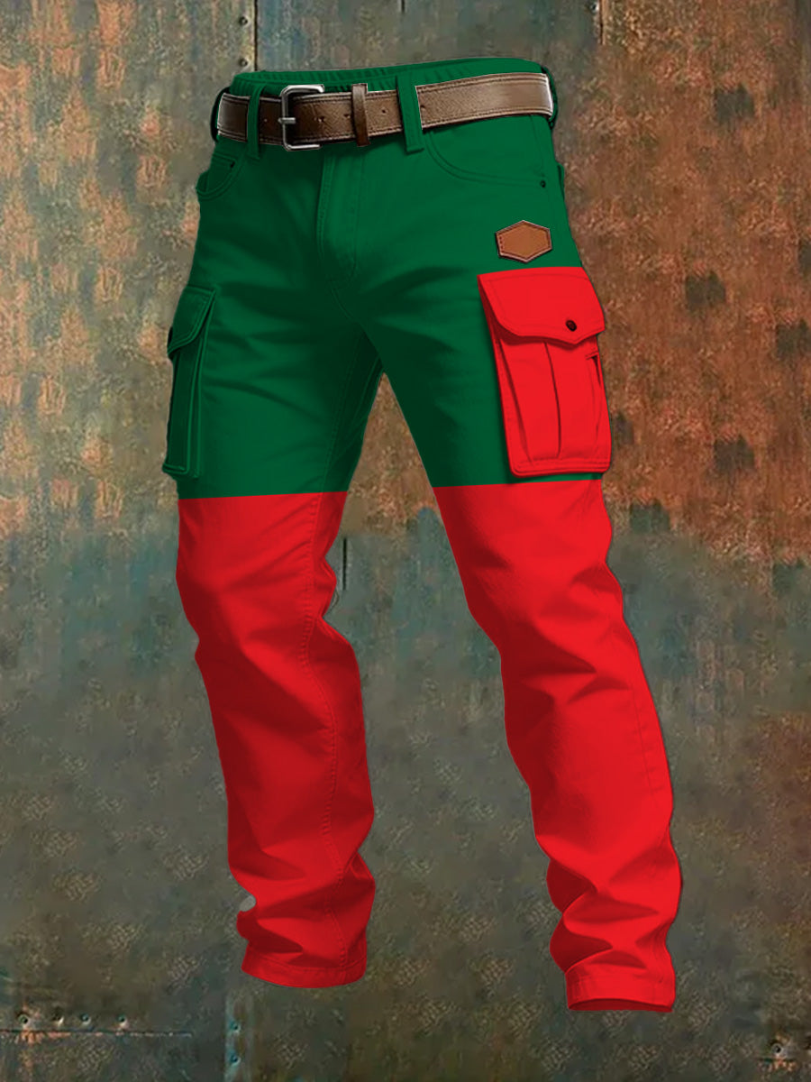 Calças impressas masculinas da Copa do Mundo Portugal 2026 com tema de futebol