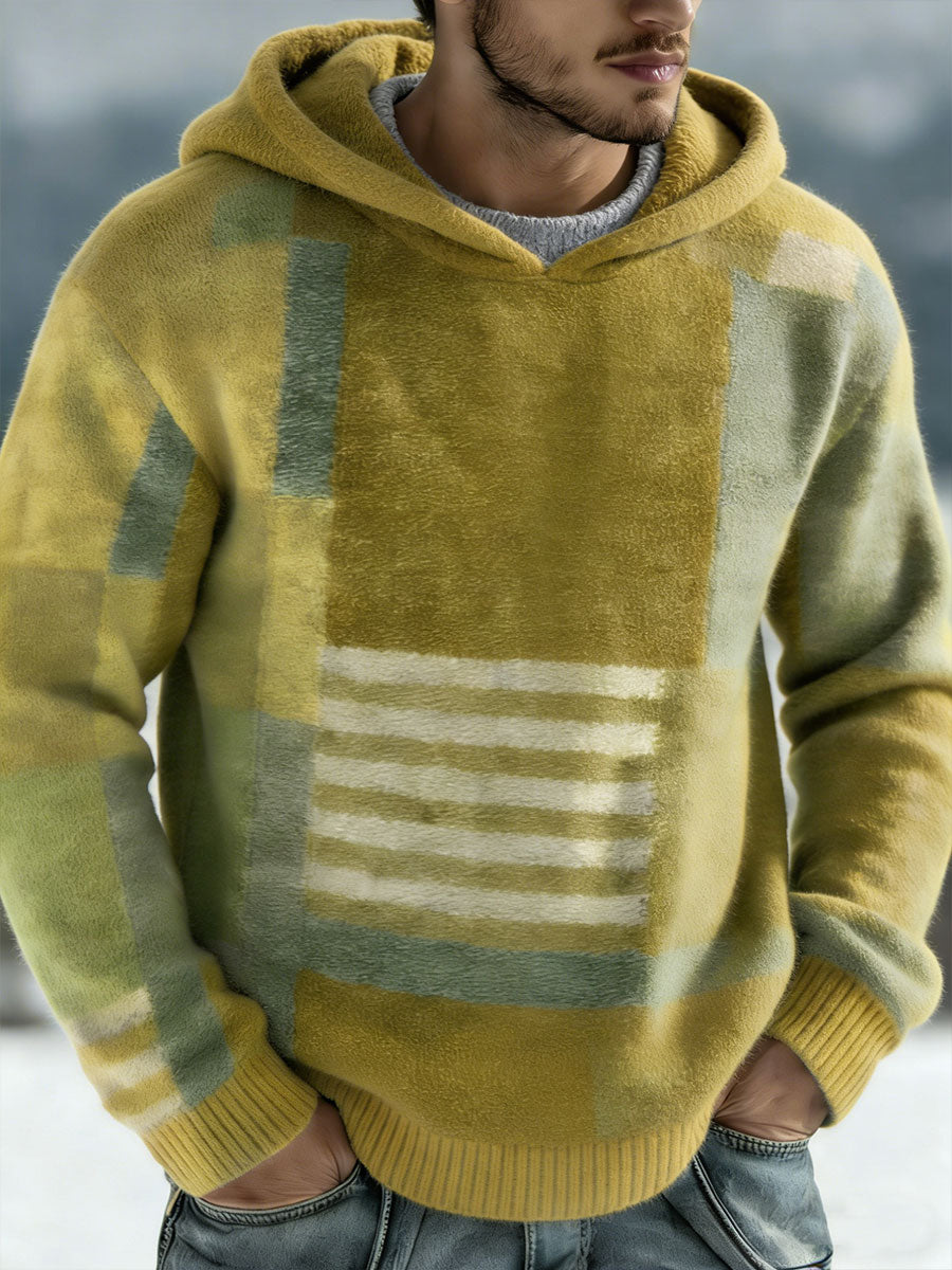 Hoodie de arte geométrica masculino