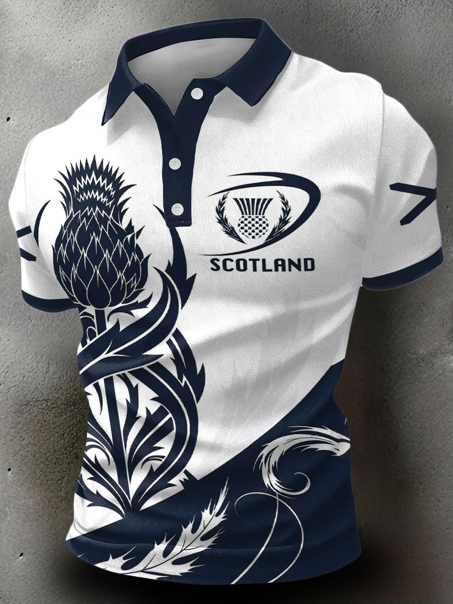 Men's Scotland Rugby Lover impresso Casual Tops
