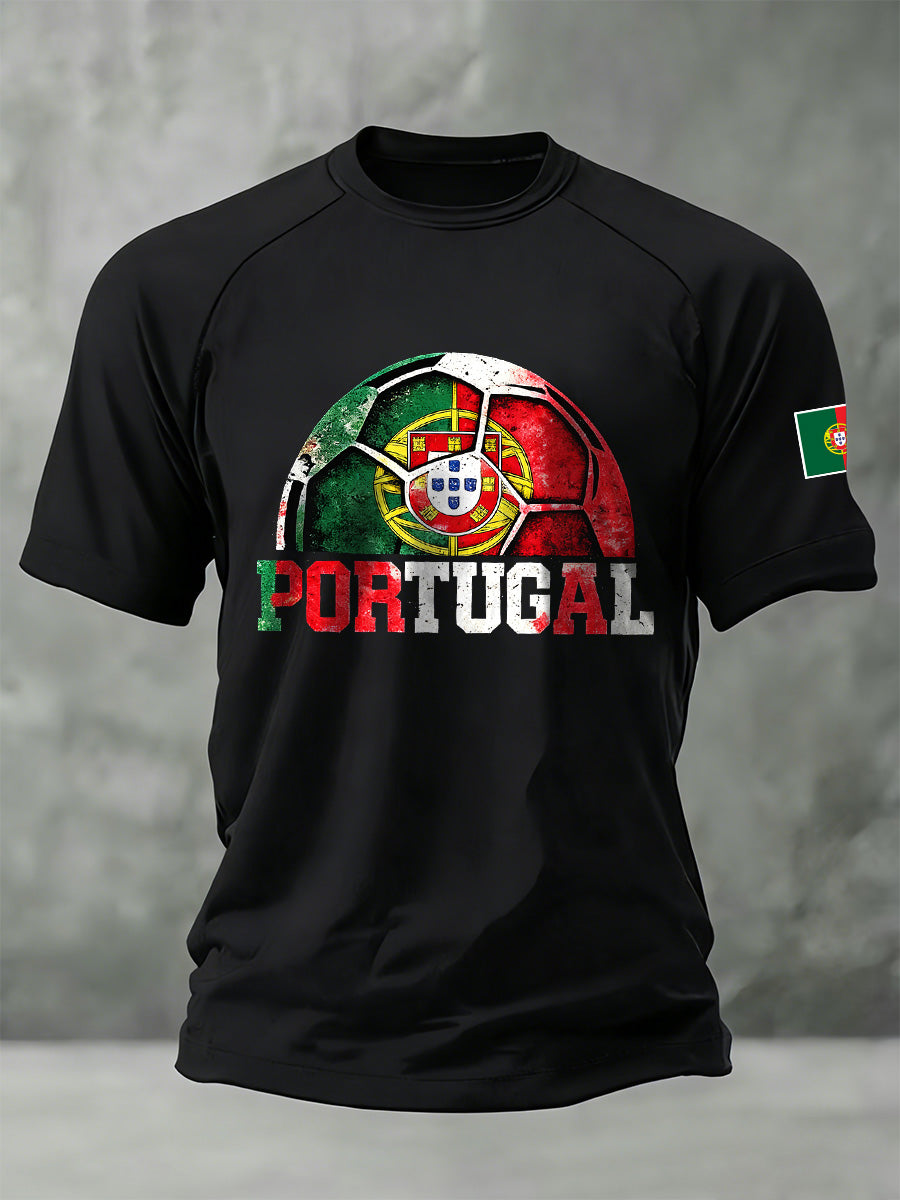 Copa do Mundo Portugal Football Support Imprimir Camiseta Comemorativa Masculina 2026