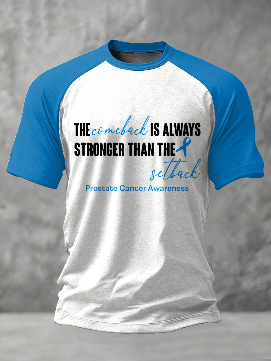 Retro Prostate Cancer Awareness Imprimir Casual T-shirt