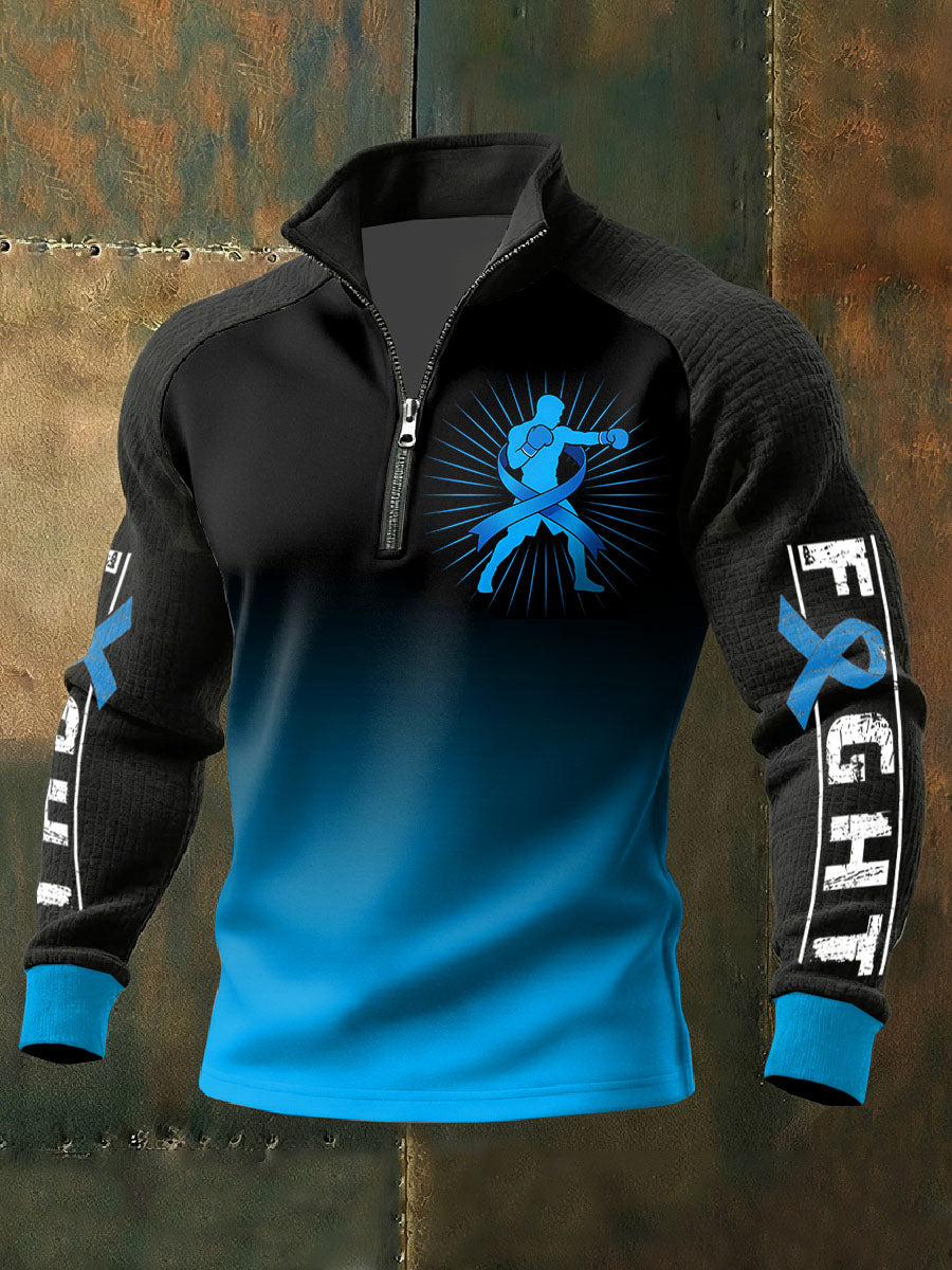 Retro Prostate Cancer Awareness Imprimir Camisola Casual