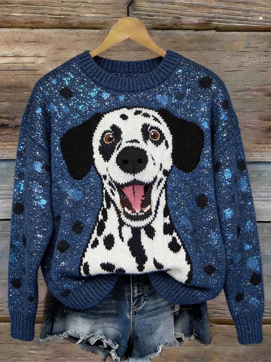 Camisola aconchegante do Glitter Fun Pet Dog padrão feminino