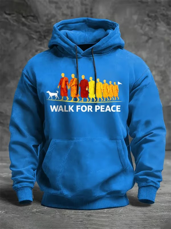 Caminhada para a paz dos homens impresso Hoodie