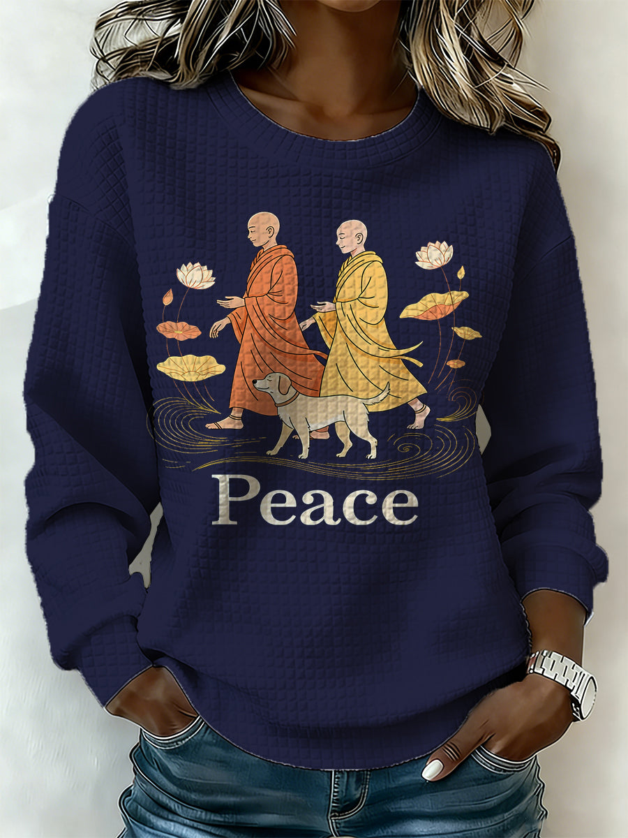 Camisola das mulheres com "Walk For Peace" Element Print