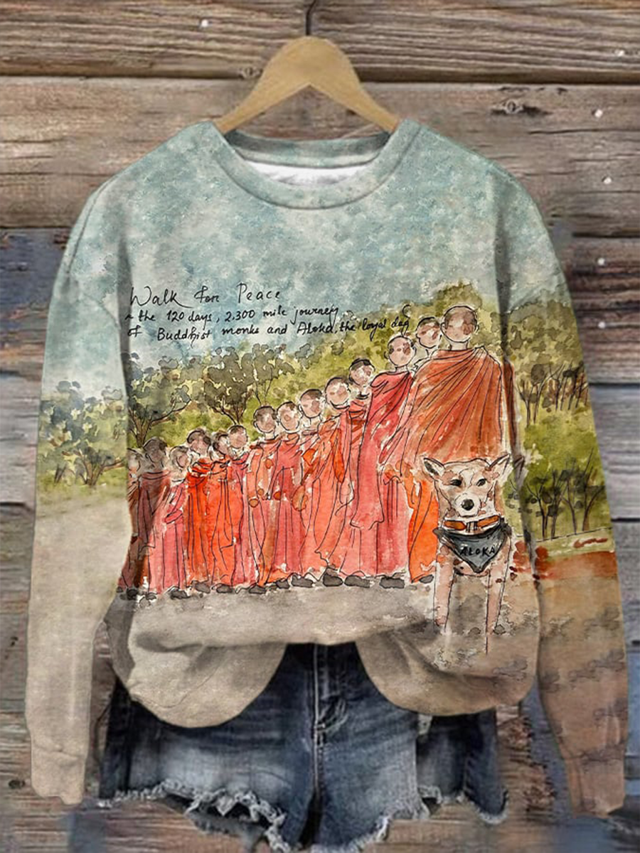 Camisola regular Walk For Peace das mulheres