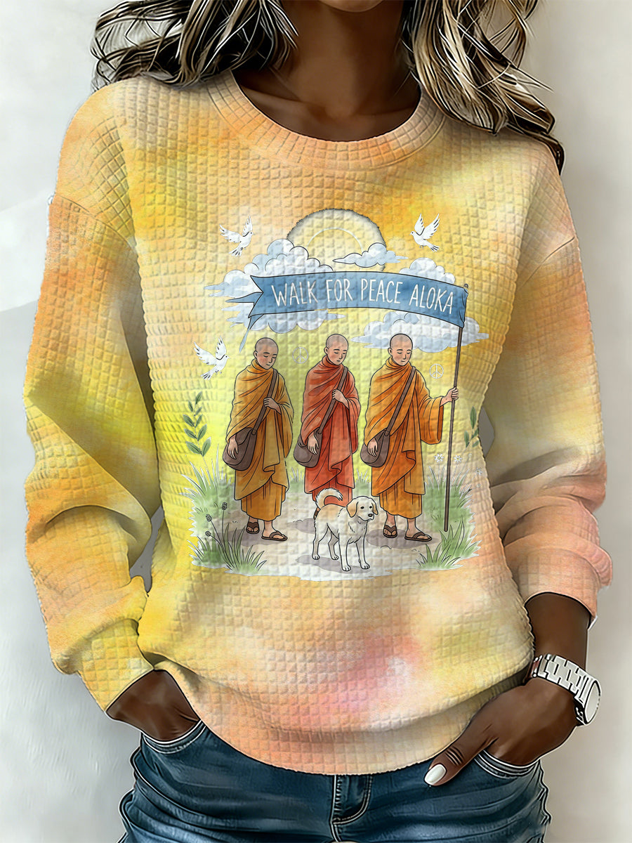 Camisola das mulheres com "Walk For Peace" Element Print
