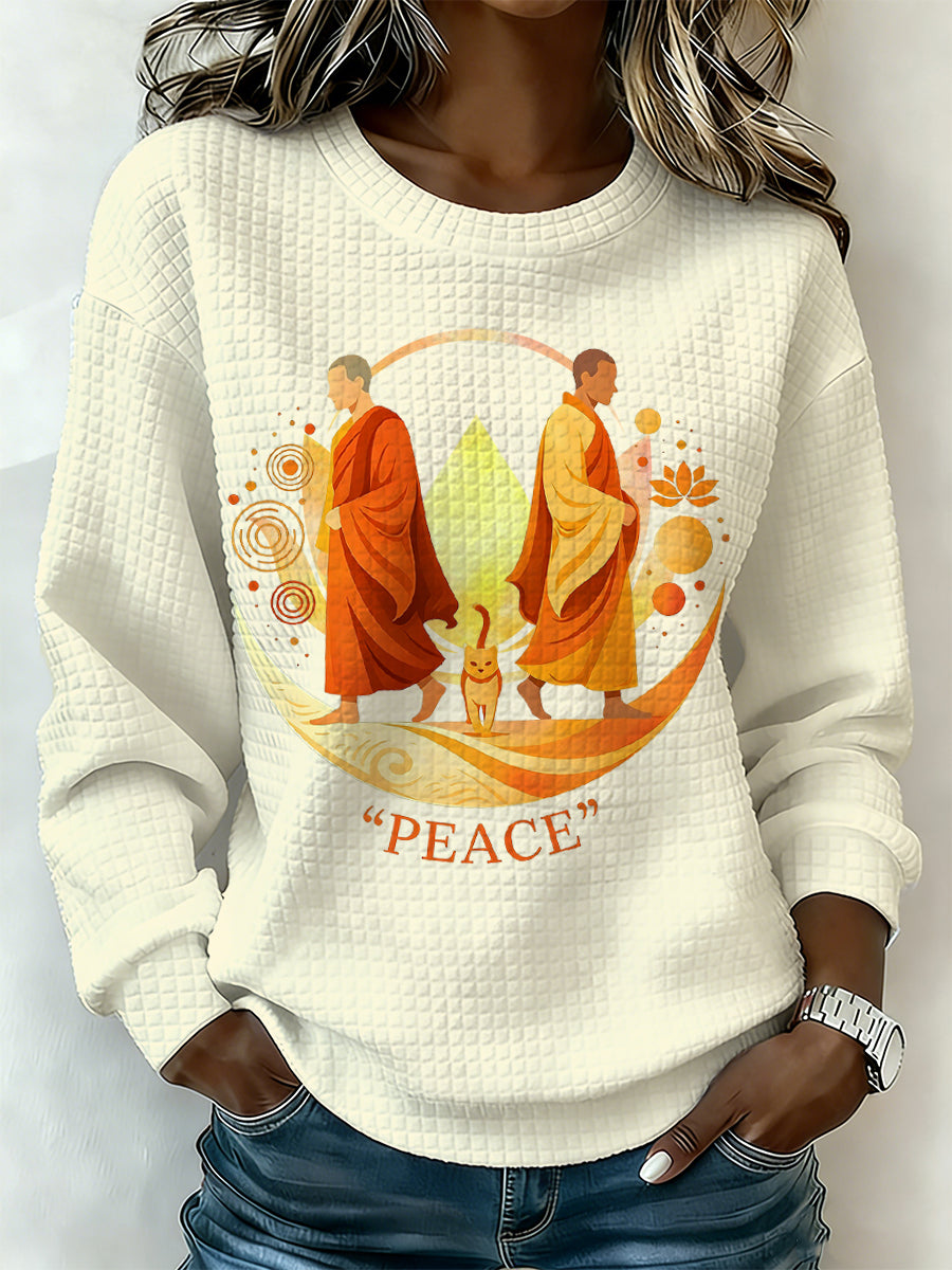 Camisola das mulheres com "Walk For Peace" Element Print
