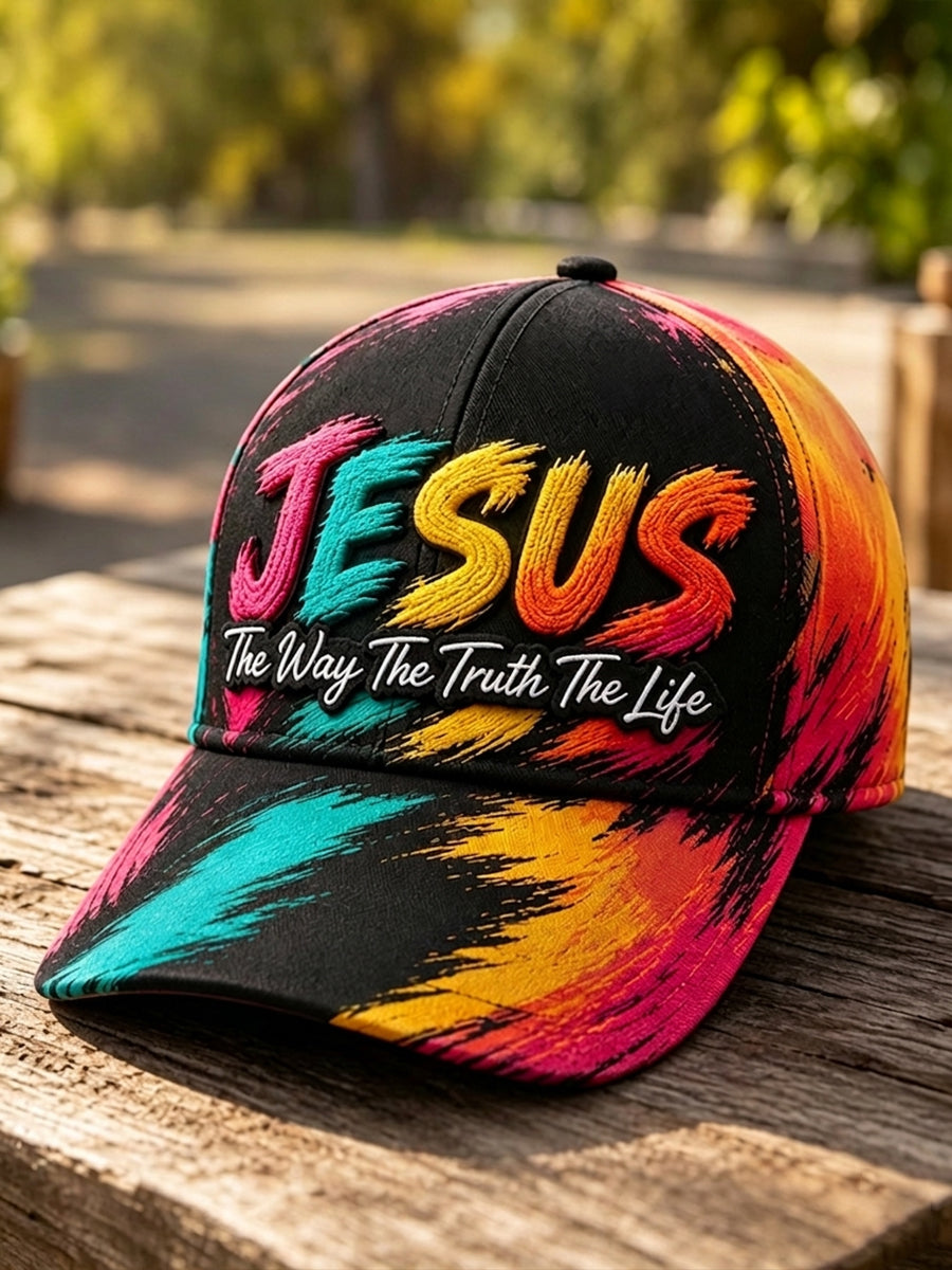 Jesus cristão unisex arte impressão chapéu casual