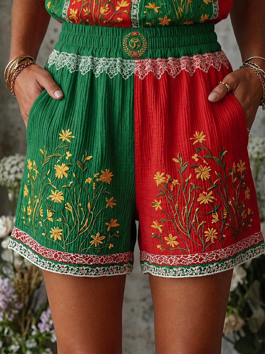 Fã de Futebol Português Retro Feminino Art Print Casual Shorts