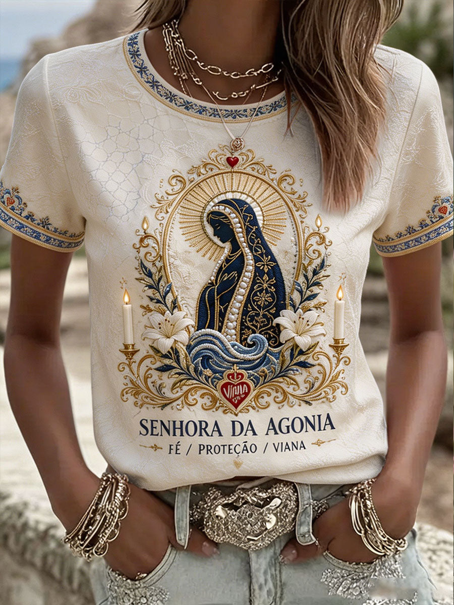 Women's Portugal Festas d'Agonia Art Impresso T-shirt
