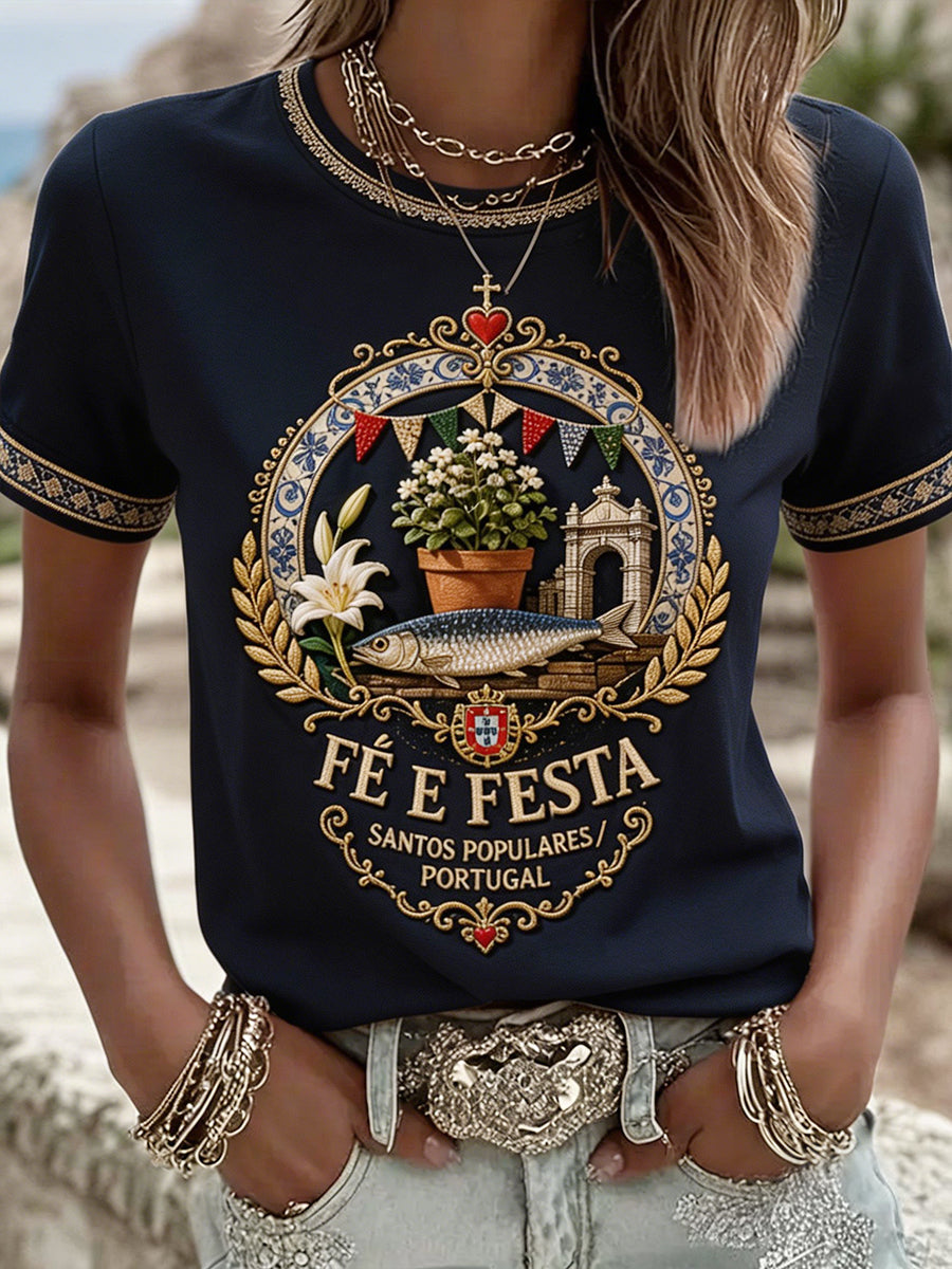 Festa das Mulheres dos Santos Populares Portugal T-shirt Art Printed
