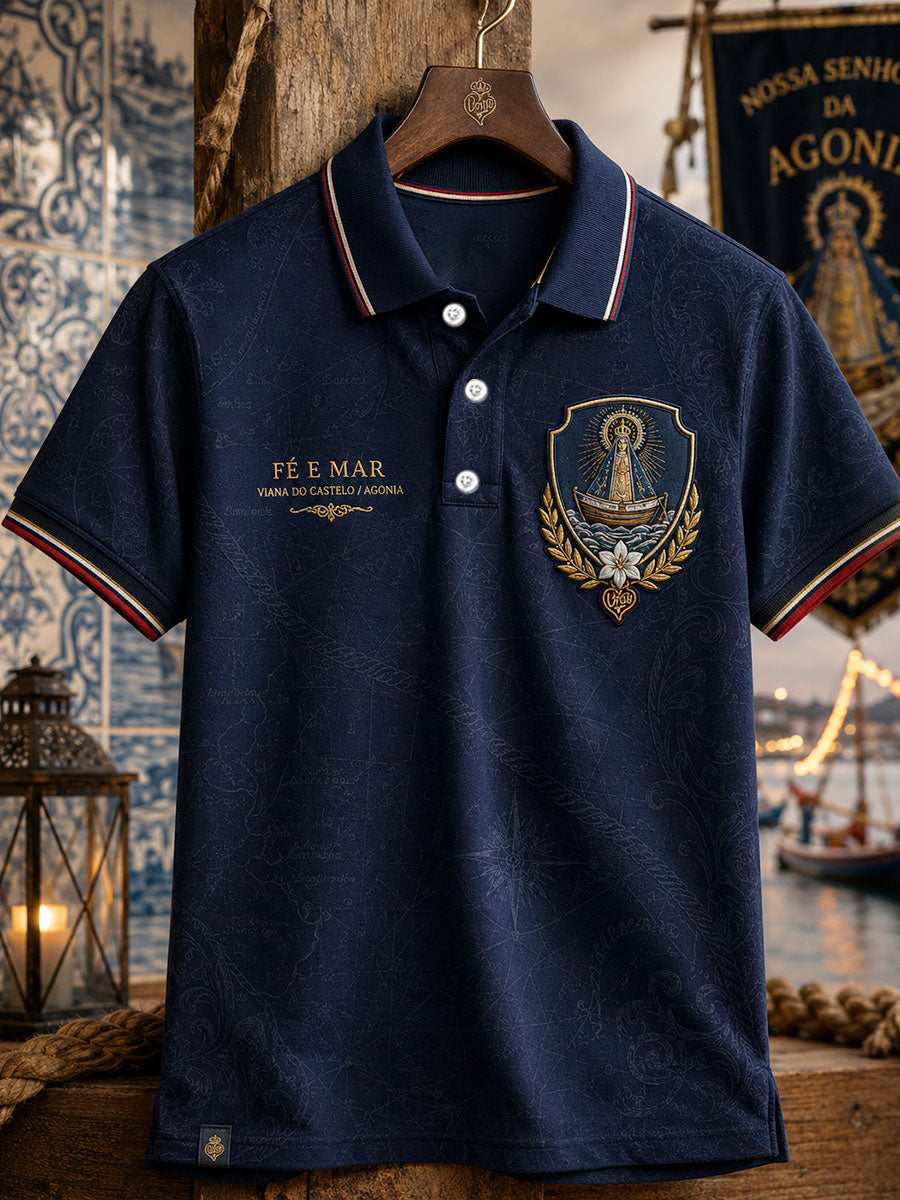 Camisetas casuais estampadas com arte das Festas d’Agonia, Portugal, para homens