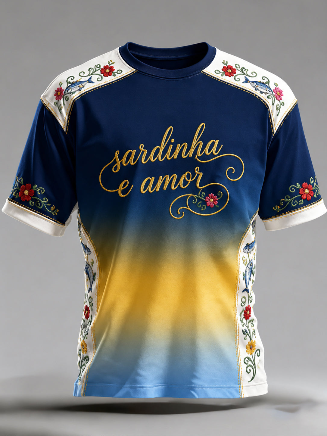 Camiseta Comemorativa Art Print do Dia de San Antonio Masculino Português