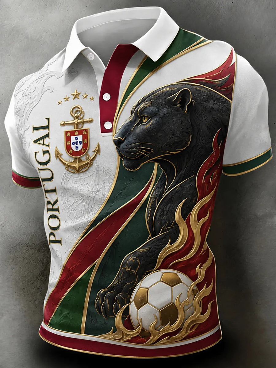 Camisa masculina de futebol inspirada em Portugal