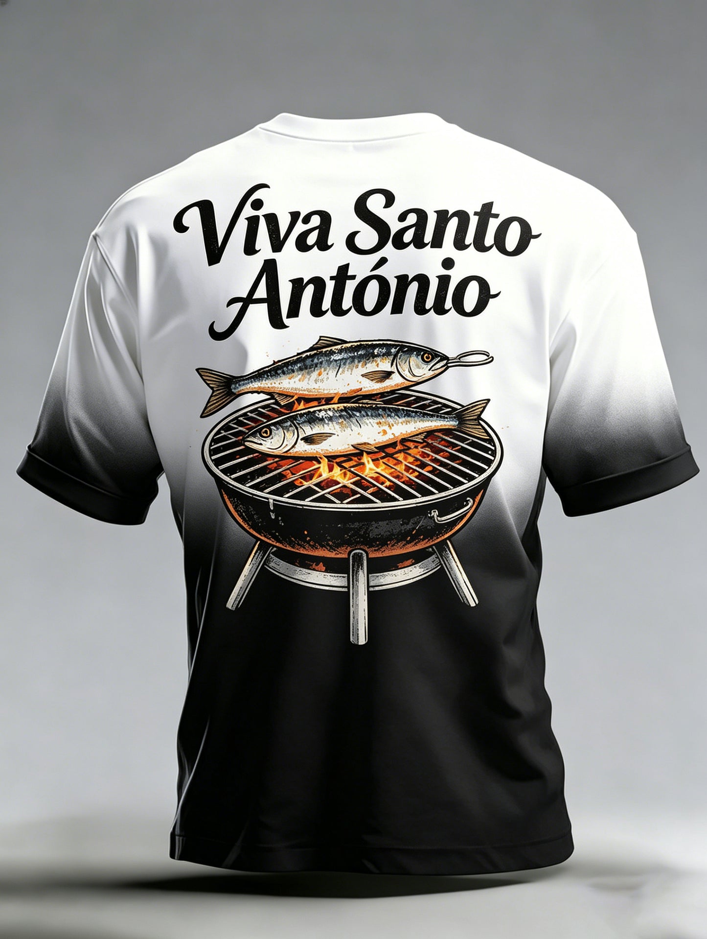 Camiseta com estampa artística comemorativa do Dia de São Antônio, masculina, em português