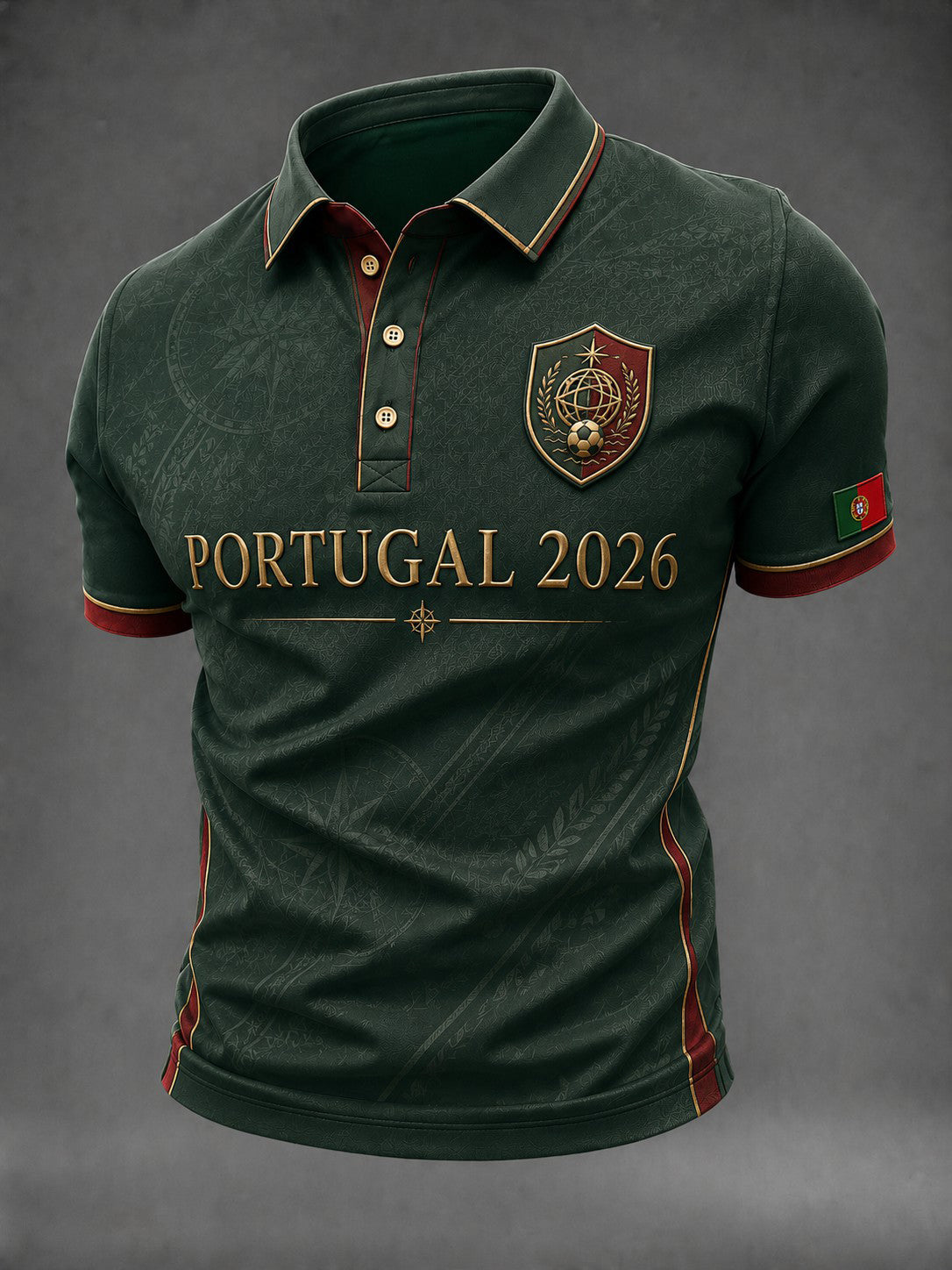 Camisa Masculina Estampada Futebol de Portugal