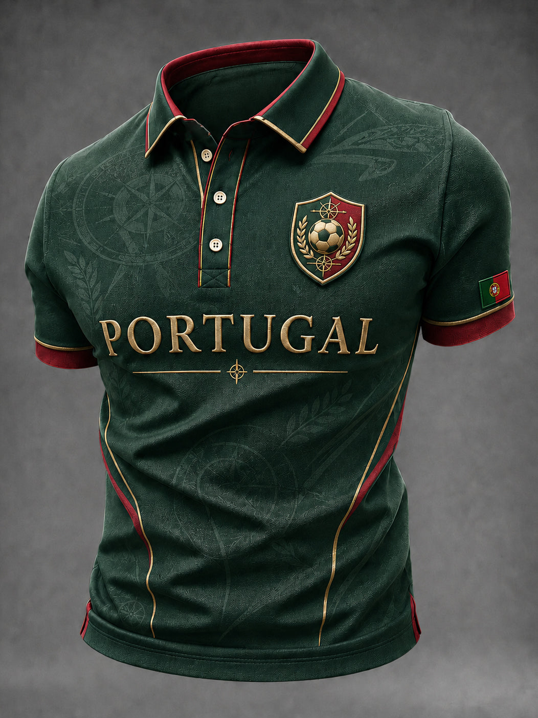 Camisa masculina de futebol com estampa de Portugal