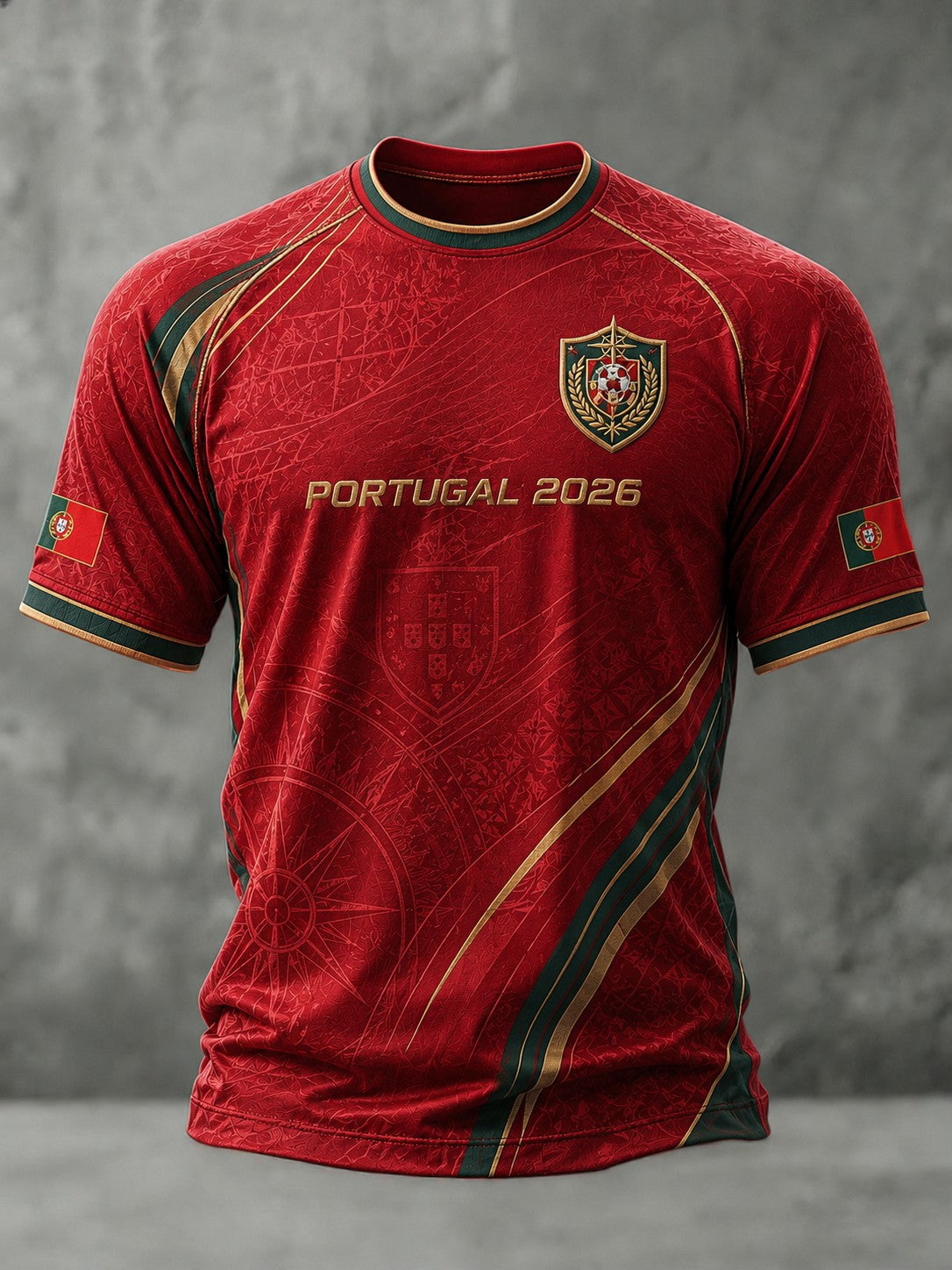 Camiseta masculina com estampa da seleção de futebol de Portugal