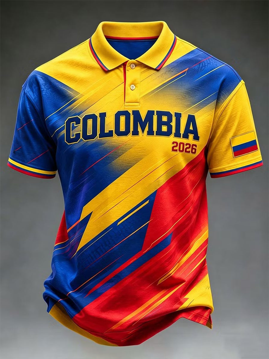 Camiseta casual unissex de futebol colombiano