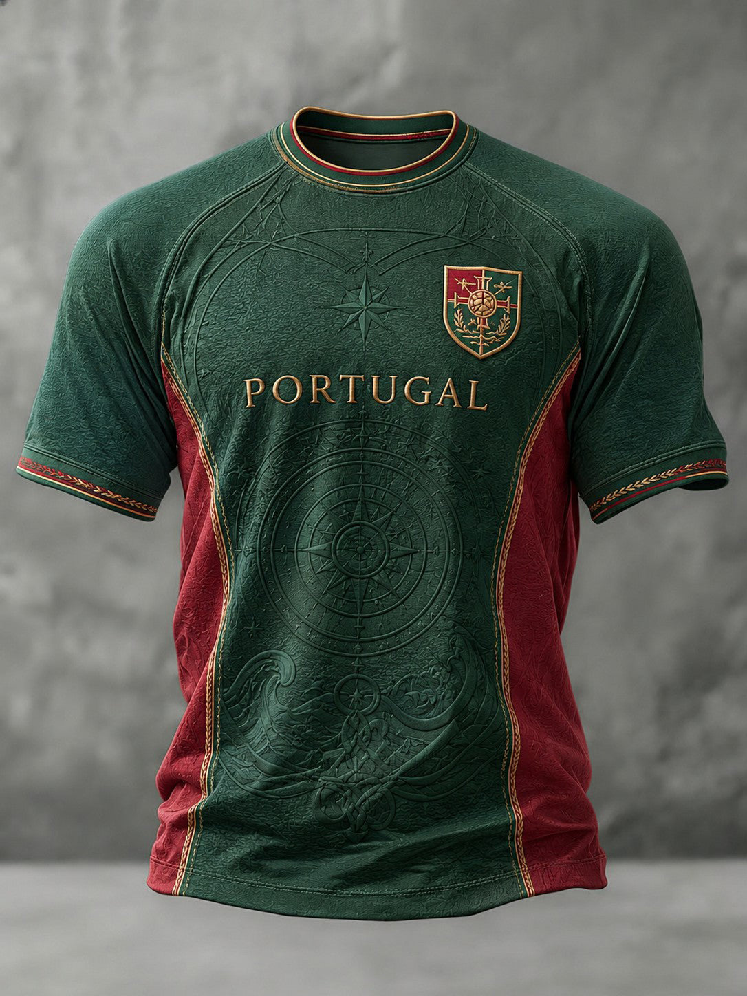 Camiseta masculina com estampa da seleção de futebol de Portugal