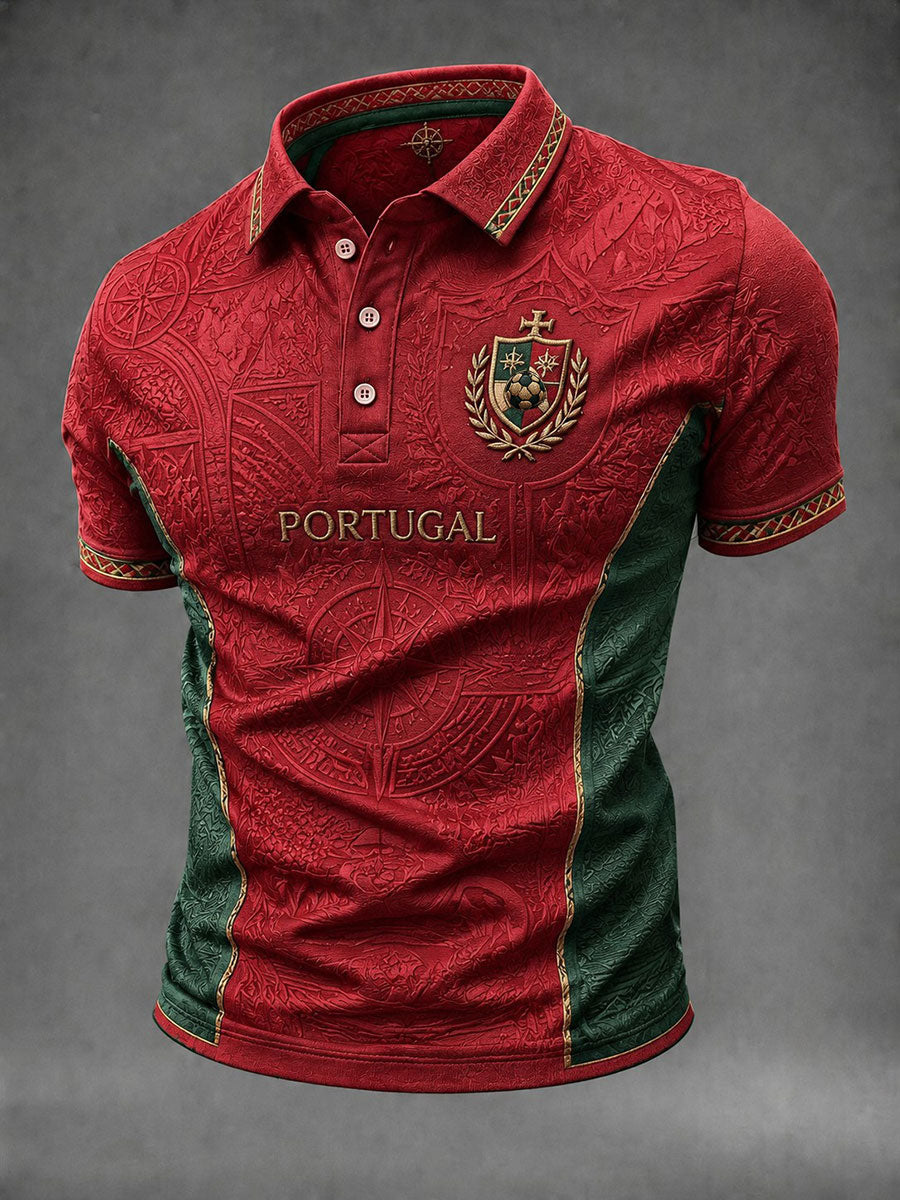 Camisa masculina de futebol com estampa de Portugal