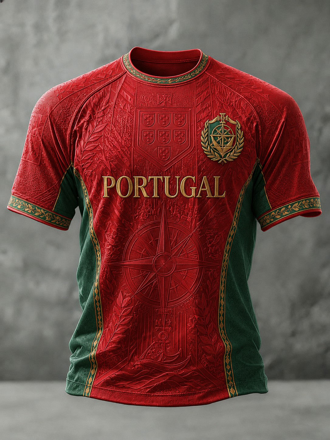 Camiseta masculina com estampa da seleção de futebol de Portugal