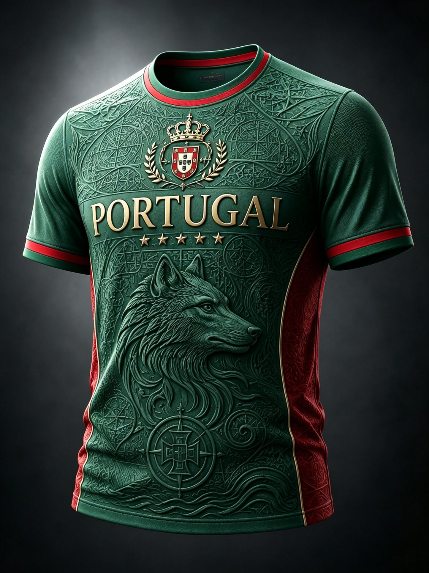 Men's Portugal Football Match Support Art Print T-shirt