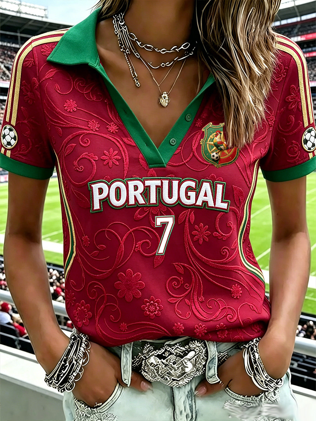 Elemento de bloqueio de cores do projeto das mulheres camisa polo esporte casual