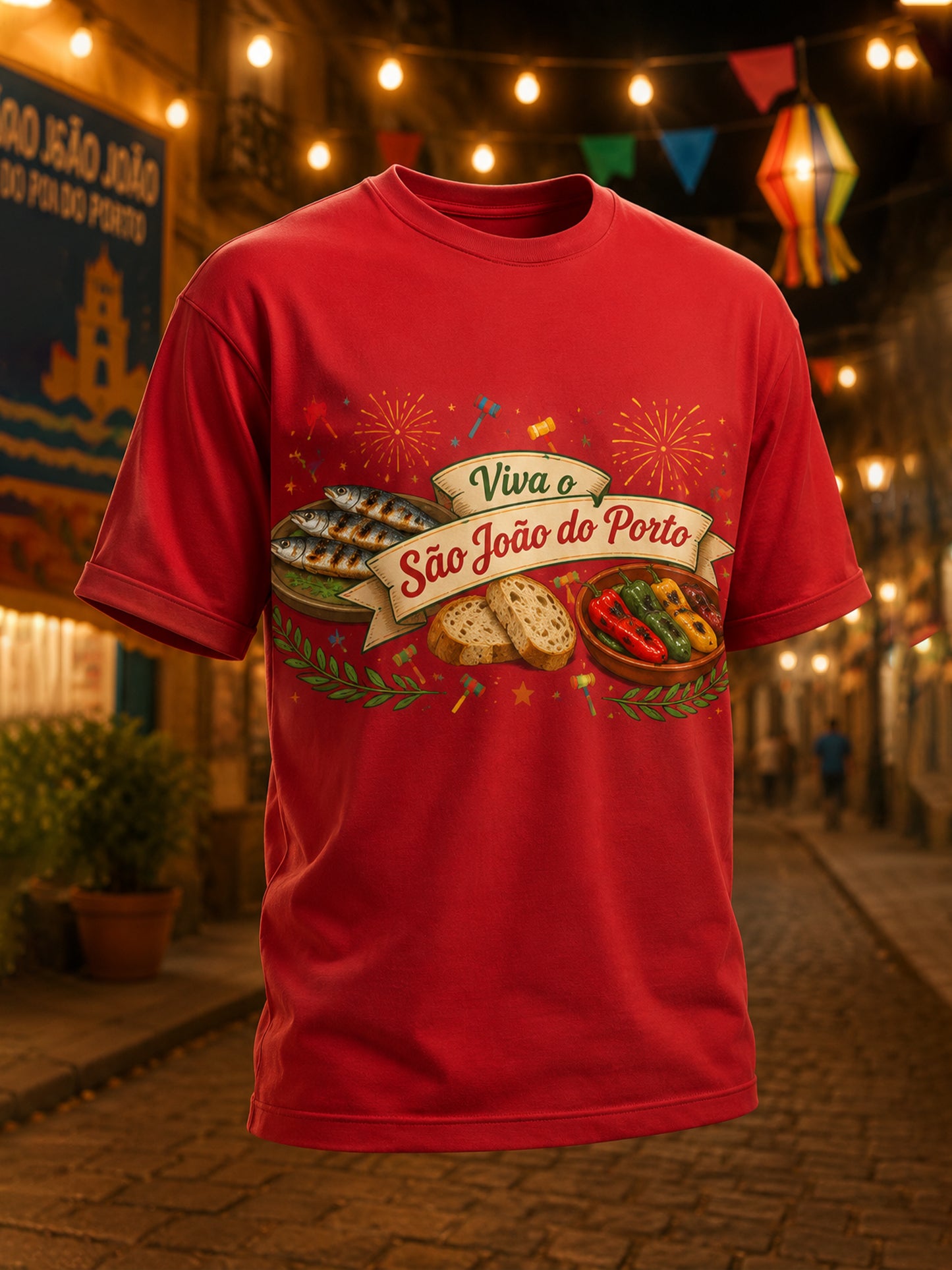 Camiseta Art Print Comemorativa do Dia de São João Masculino Português