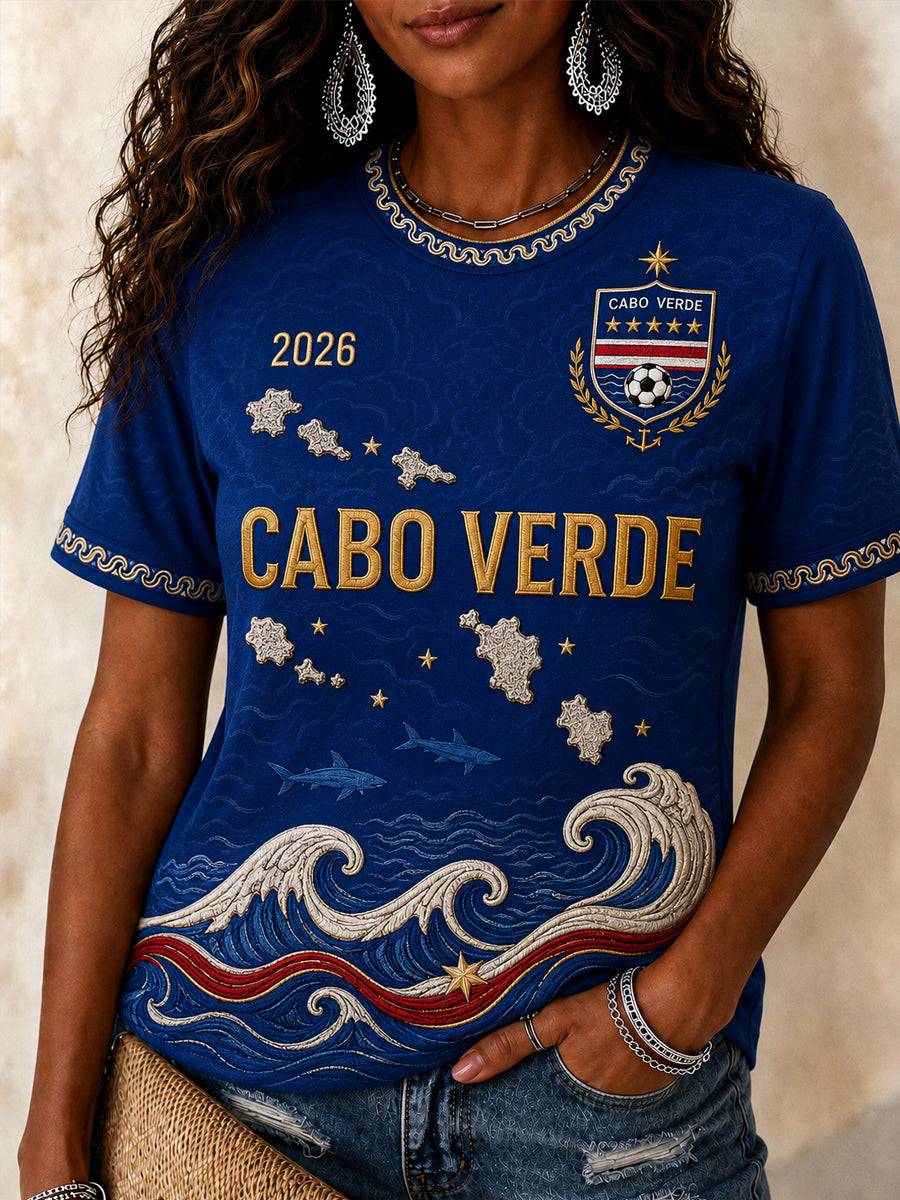Camiseta Casual Estampada para Mulheres, Presente Ideal para Fãs de Futebol
