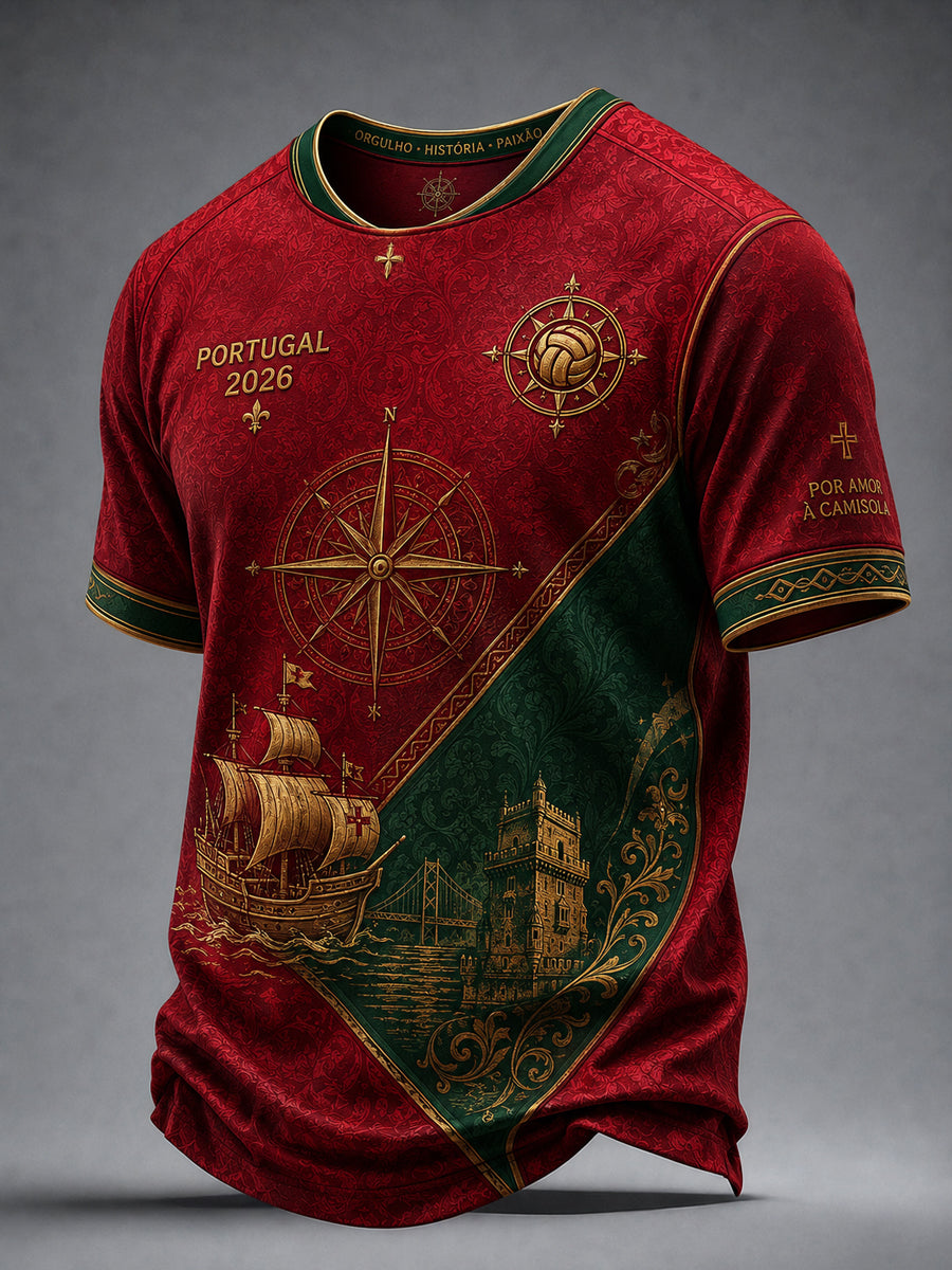 Camiseta Retro 2026 Portugal Futebol Clássico