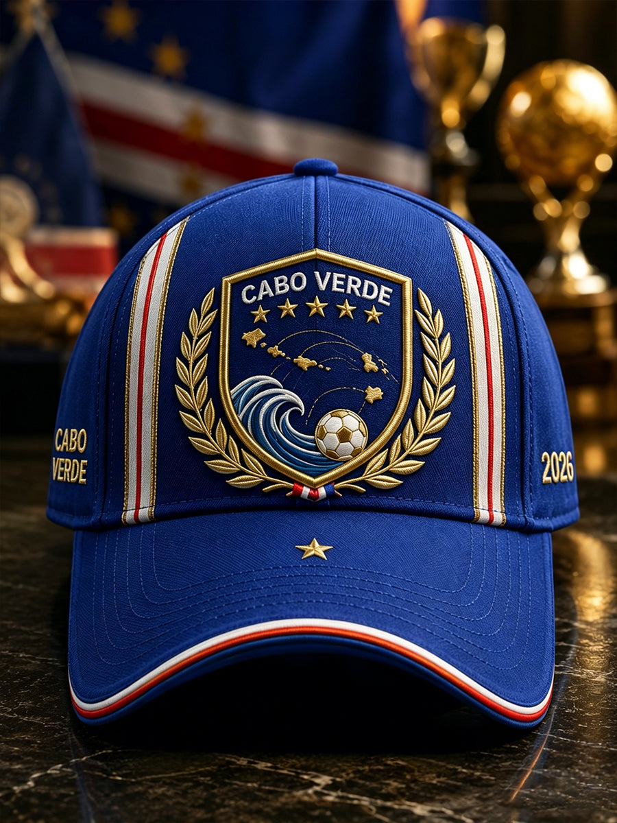 Chapéu de futebol unissex de Cabo Verde
