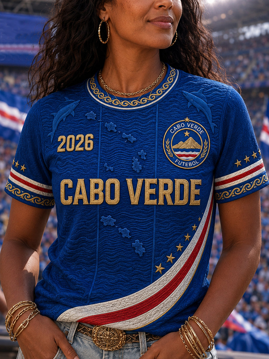 Camiseta Casual Estampada para Mulheres, Presente para Fãs de Futebol
