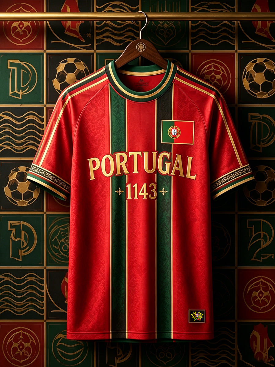 Men's Portugal Football Match Cheer Art Print T-shirt